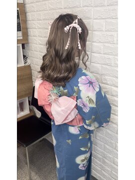 アメジスト(amethyst) 浴衣☆ハーフツインテール/ガーリー/