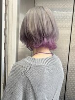 ホワイト 梅田(white)&nbsp;#ホワイトシルバー×パープルインナー/ショートウルフ