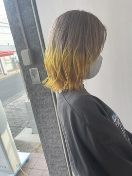 コレロ ヘアー(KORERO hair) ミルクティー×イエロー