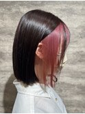 インナーカラー、ピンク