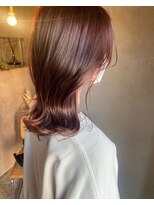 シー 岡崎(,SHE)&nbsp;黒髪/グレーベージュ/レイヤーロング/前髪パーマ