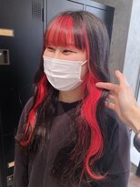 ラック 本厚木店(LUCK)&nbsp;フェイスフレーミングカラー☆ワインレッドカラー