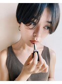 前髪長めの短かすぎない色気のあるショート《骨格補正小顔》