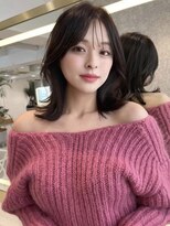 トイ(TOI)&nbsp;ミディアムフェイスレイヤー/グレーブラウン/2wayバング