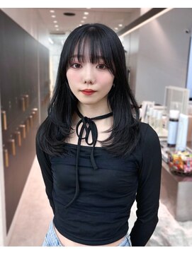 ロンドクロエ 横浜(Lond Chloe) ロング/顔周りレイヤーカット/韓国/グレージュ/前髪【横浜】