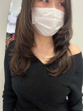 ジーナ 船橋(Zina) 髪質改善＊ロングレイヤーグレーベージュ＊美髪【Zina船橋】