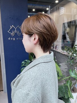 ドッグスター(dog star) 丸みショートボブマッシュ透明感カラー 登戸/向ヶ丘遊園
