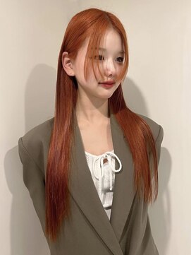 ペレ アネックス 大阪梅田茶屋町店(PELE ANNEX) くびれヘア/アプリコットオレンジ/夏のヘアアレンジ/梅田