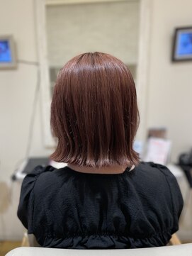 シーループユナイテッドアトリエ(C-LOOP UNITED ATELIER) ぷつっとボブ/高濃度水素カラー/川崎ボブ/オレンジカラー