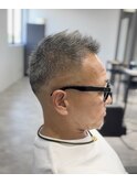 フェードカット/グレーヘアー/ベリーショート/秦野