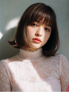 ロッソ 大橋店(Rosso) 毛先が揺れるナチュラルブラウンボブ【大橋】