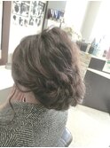 波ウエーブシニヨンスタイル