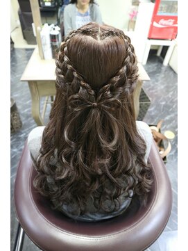 エヌエービー 池袋店(N.A.B.) ハート編み（ヘアセット）