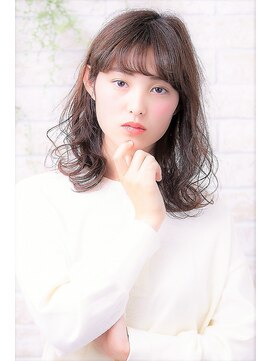 ソア 武蔵小杉(SOAR) 毛先パーマネオウルフ小顔外ハネボブアッシュブラウン