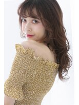 ココアベージュシースルーバング10代＿20代