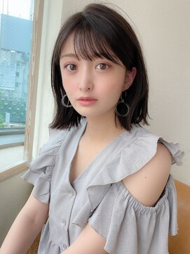 アフロート ディル(AFLOAT D'L) 20代30代40代大人かわいいボブ フェザーバング カーキグレージュ