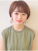 丸顔さんも挑戦できる！★大人美人ショートボブ