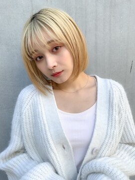 ネオリーブ アンド 渋谷店(Neolive &) 【neolive& 渋谷店】外国人風ブランド切りっぱなしボブ