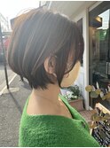 小顔ショート/大人かわいい丸みショート/ひし形センターパート