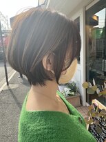 ヘアーエポック(hair epoque) 小顔ショート/大人かわいい丸みショート/ひし形センターパート