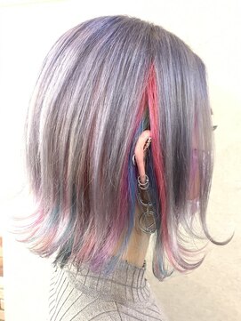 ラビス 浦和(Lovis) デザインカラー/レイヤーカット/ウェットヘア/夏のヘアアレンジ