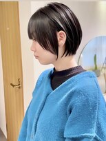 ウル 名古屋栄(ulu)&nbsp;丸みショート黒髪ショートボブ