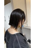 《切りっぱなしボブ》透明感◎ダークグレージュ