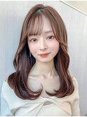 ★くびレイヤーエモージュカールセミディシアーカラー姫カット
