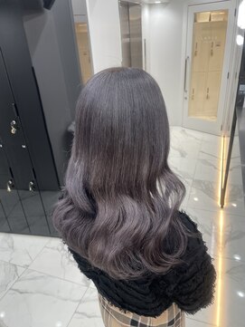 ラピス 渋谷本店(Lapis) グレーパープル/ホワイトグレージュ/ミニウルフ