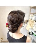 ヘアセット　ネープシニヨン