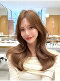 韓国レイヤーカット×透明感ベージュ