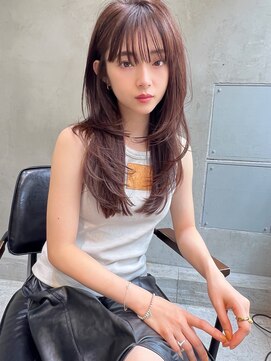 メーヴェ(Mowen) mowen 南堀江　ピンクベージュ　内巻き　レイヤー