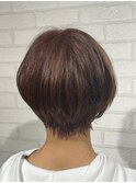 大人可愛いブリーチカラーブラウン