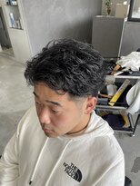 トーン(tone) かき上げショート/アップバング/ケアパーマ/メンズカット