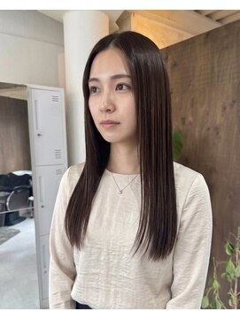 零秒女髪 千里丘店 上品な艶髪ロングストレートで美髪見せ髪質改善髪質改善カラー