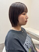 ユニカ オレ(UNIKA ore) マロンブラウン×切りっぱなしボブ
