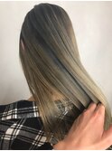 バレイヤージュ グラデーションカラー イルミナカラー アッシュ