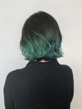 チェレ ロッソ 金剛店(Chere rosso) グリーンカラー×グラデーション