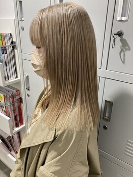 ワープ 青葉台(WARP) ブリーチ/ダブルカラー/ハイベージュ/ミディアム/青葉台