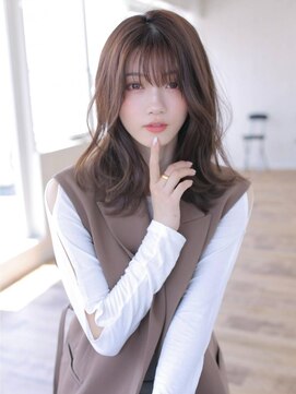 アグ ヘアー ルイ 帯広店(Agu hair louis) 《Agu hair》透明感カラー×エアリー韓国くびれセミ