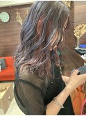 切りっぱなしロブ×プラチナカラー×インナーピンク★中村大輔