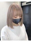 【GiseL】ミルクティーカラー/ブリーチ/髪質改善/ダブルカラー
