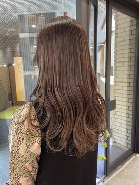 アールヘア ナチュラルアンドオーガニックサロン 大人ウェーブロング【オーガニックアッシュグレージュ】