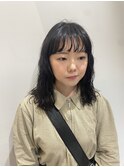 お洒落癖毛風パーマ♪エモージュ前髪/ウェーブパーマ/姫カット