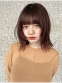 ミディアムレイヤー　レイヤーカット　ウルフカット