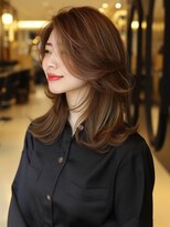 アルトリスト(Altruist Aging×HAIR&SPA)&nbsp;★ダークアッシュ大人ガーリーボブ着物ミディアムレイヤーカット