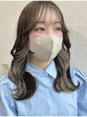 ”インナーカラーホワイトベージュ