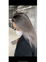 アポロ 横浜駅店(apollo)&nbsp;レイヤーボブハイライトブリーチレイヤーハイトーングレージュ