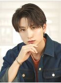 フェザーパーマセンターパートニュアンスパーマ韓国マッシュ黒髪