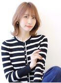 簡単外ハネアプリコットベージュ